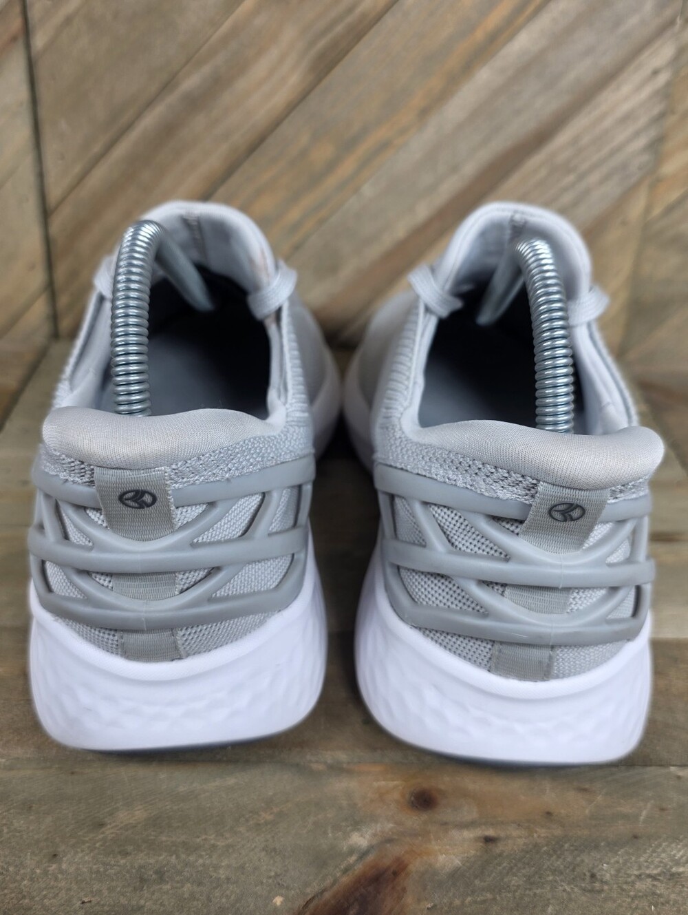 Kizik Athens Womens Athletic Hands Free Sneakers Size 8 Gray White Lace Up - Picture 5 of 9